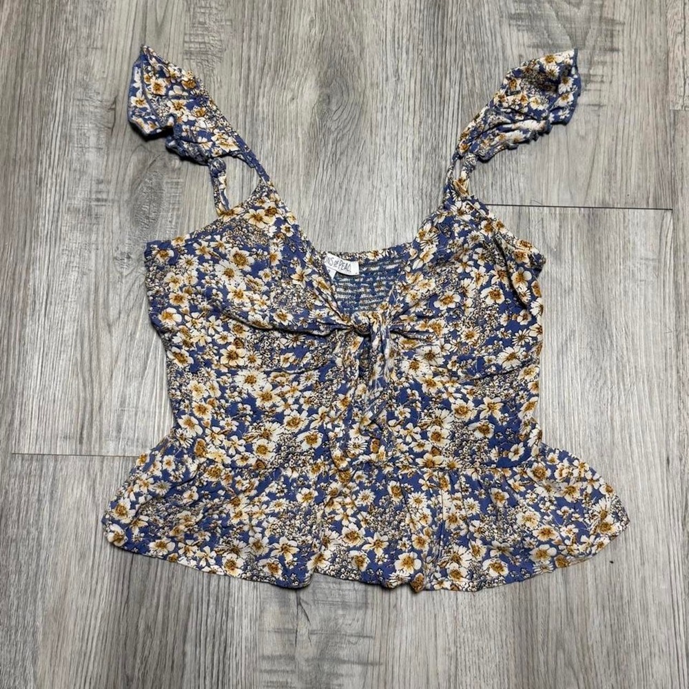 Patrons of Peace Floral Tank Top Women Size S